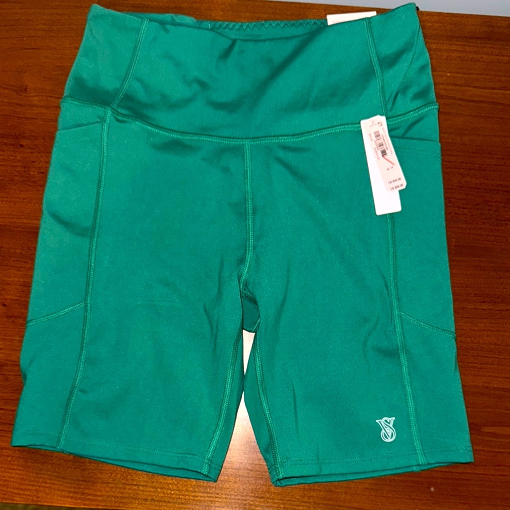 Women's Green Athletic Shorts